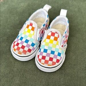 Toddler Classic Slip-On V Checkerboard Shoe - size 4